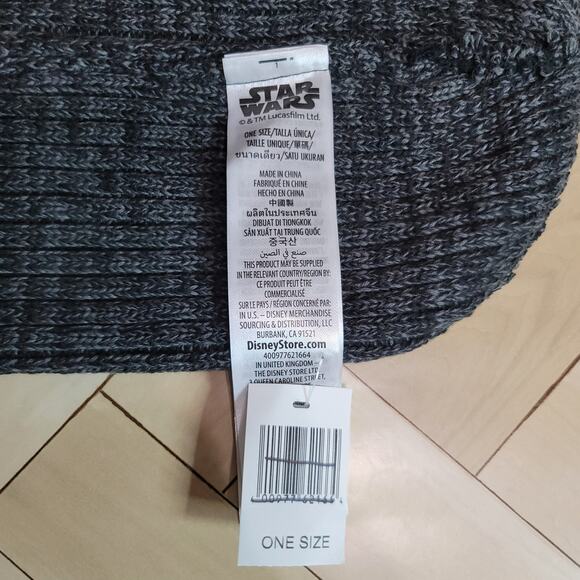 Star Wars Grey Black Embroider Patch Beanie - Picture 5 of 9